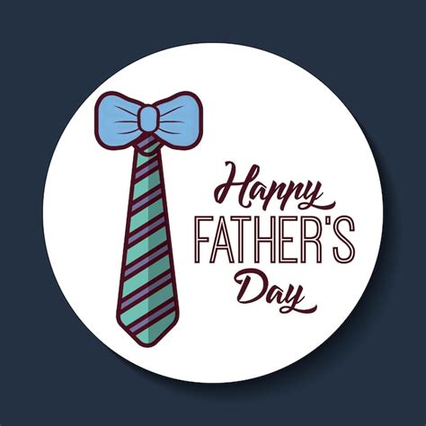 Premium Vector Happy Father Day Card With Tie Icon