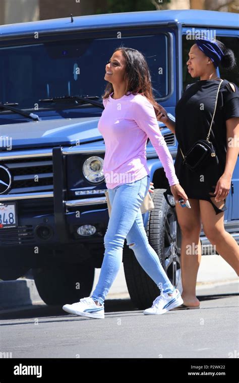 Christina Milian Flashes Some Smiles For The Camera While Out And About