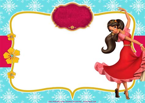 Disney Princess Elena Dancing Invitation Free Printable Baby Shower