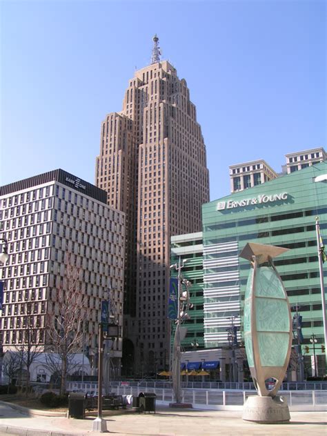 Detroit Penobscot Building 664 Ft Spire 1928
