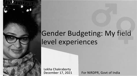 Gender Budgeting My Field Level Experiences Youtube
