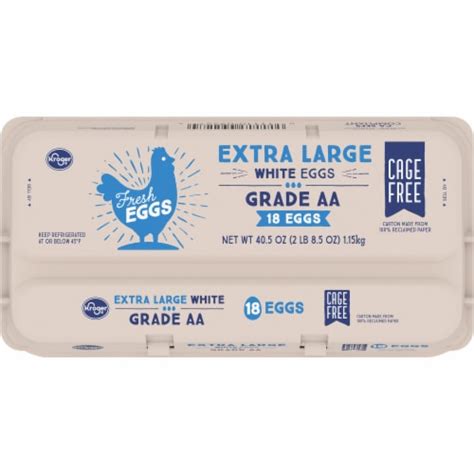 Kroger Cage Free Extra Large Grade Aa White Eggs Ct Kroger