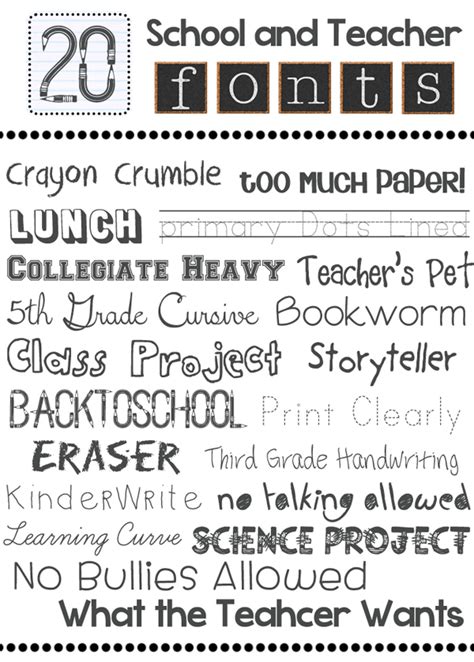 13 Free Font Downloads For Teachers Images Free Printable Teacher