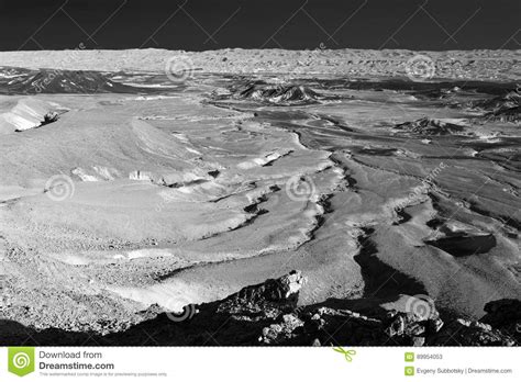 Desert Mountains Valley Landscape Texture Background Scenic Bandw Stock