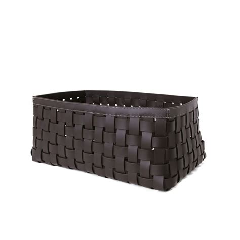 Braided Leather Basket Big Orskovcopenhagendk