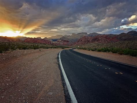 Hd Wallpaper Road Desert Las Vegas Red Rock Red Rock Canyon