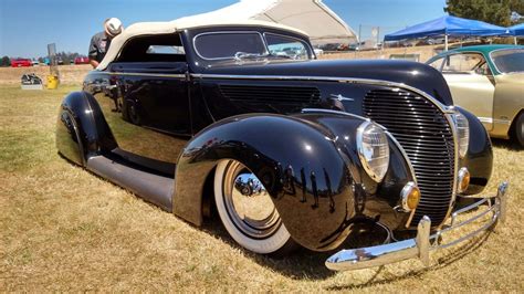Chopped Convertible 1938 Ford Custom Cars Traditional Hot Rod