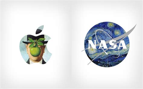 Graphic Designer Juxtaposes Popular Logos With Famous