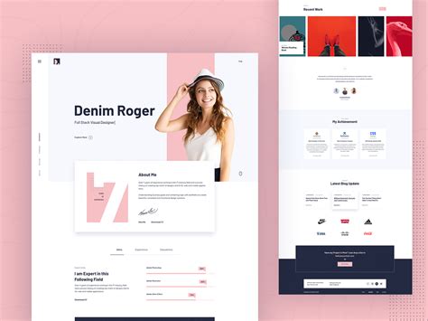 Dribbble Personal Portfolio Conceptpng By M S Newaz