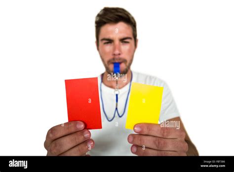 Whistle And Red And Yellow Cards Hi Res Stock Photography And Images