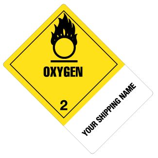 Hazard Class Oxygen X Gloss Paper Worded Proper