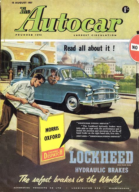 Autocar Magazine Cover 16th August 1957 Morris Oxford Series Ii And