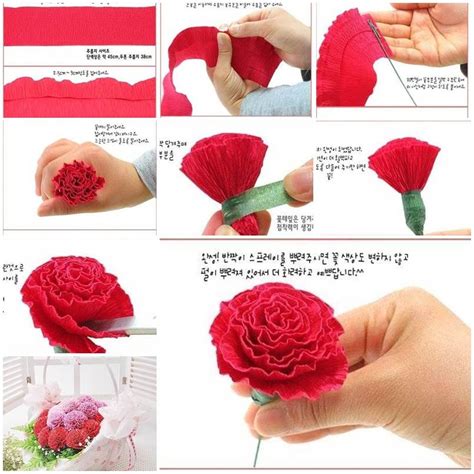 Diy Beautiful Crepe Paper Carnation Цветы из
