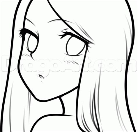 Anime Drawings Easy Girl Free Download On Clipartmag
