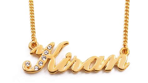 Buy Zacria Indian Name Necklaces Kiran Personalized Necklace Gold