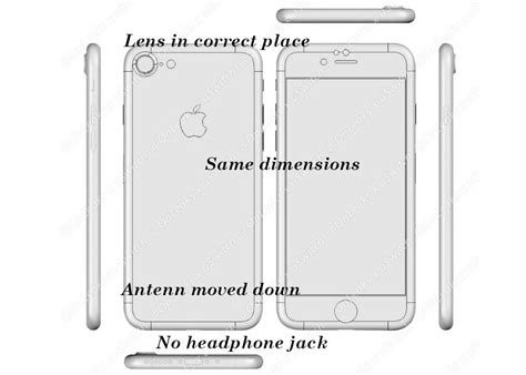 Iphone 7 Plus Images Appear Showing Cameras Sizes Connectors Slashgear