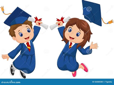 Cartoon Boy With Graduation Cap And Diploma Stock Image Cartoondealer