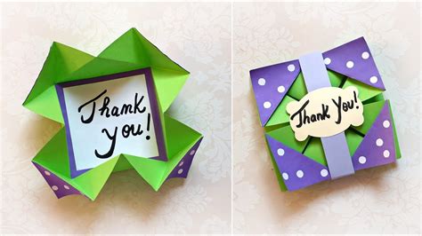 Origami Thank You Card Diy Thanksgiving Cards Youtube