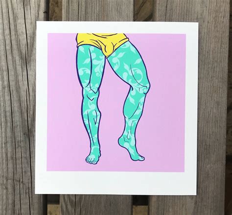 Pins Muscle Legs Illustration Print On Textured Fine Art Etsy