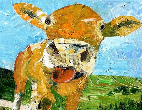 Funny Cow Painting By John Barney Pixels