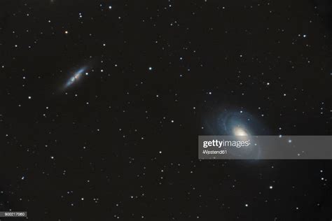 Astronomic Photography Of M81 And M82 Galaxies High Res Stock Photo