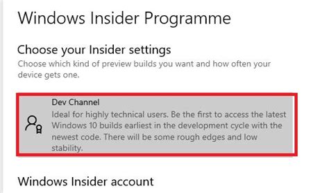 Your Channel Options Will Be Limited Windows Insider Error