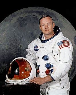 The american astronaut neil armstrong was the first person to walk on the moon. Neil Armstrong - Wikipedia
