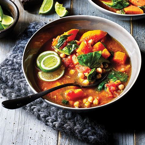 Chunky Squash Chickpea And Lime Soup Healthy Recipe Ww Uk