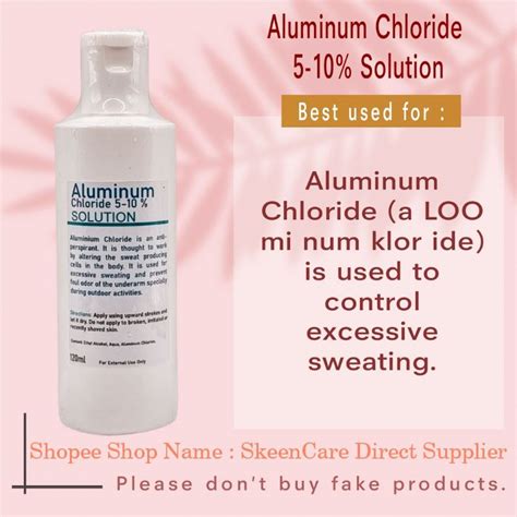 120ml Aluminum Chloride 5 10 Solution Anti Perspirant Shopee