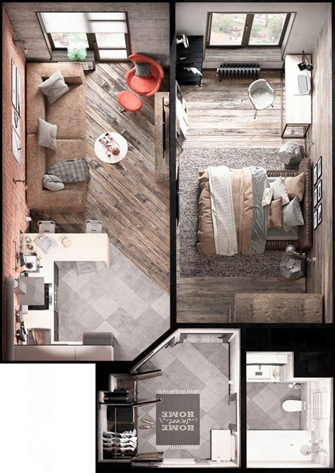 smart studio apartment floor plans