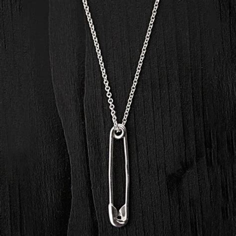 Sublime Gadgets Sterling Silver Safety Pin Necklace Sublime Gadgets