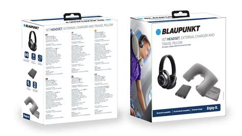 Set De Voyage Casque Sans Fil Coussin Et Batterie De Secours Blp Blaupunkt