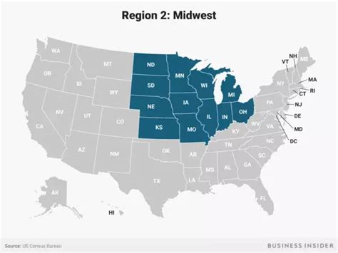 The Us Government Clearly Defines The Northeast Midwest South And