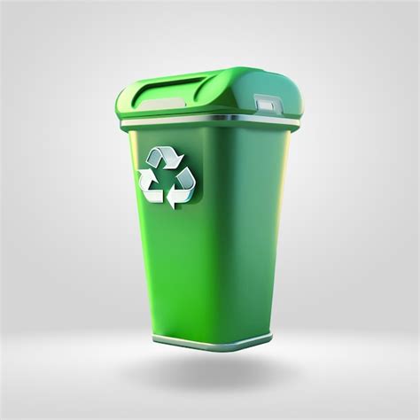 Premium Psd Green Recycle Bin 3d Object