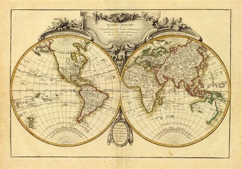 Buy Vintage World Map 1782 The Chart And Map Shop