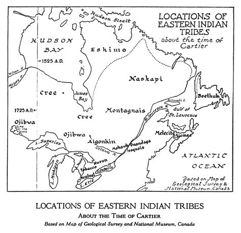 Map Showing Location Of Eastern Indian Tribes
