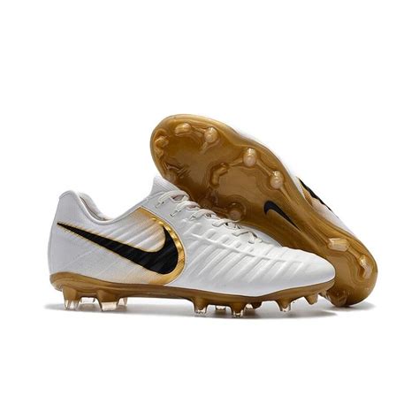Nike Tiempo R10 Fg Kangaroo Leather Soccer Cleats White Gold