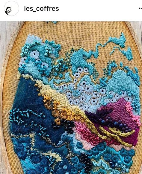 Artist Embroiders The Organic Textures Of Moss Lichen Coral Reefs And