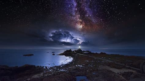 Milky Way Night Sky Stars Scenery Landscape 4k 4754 Wallpaper