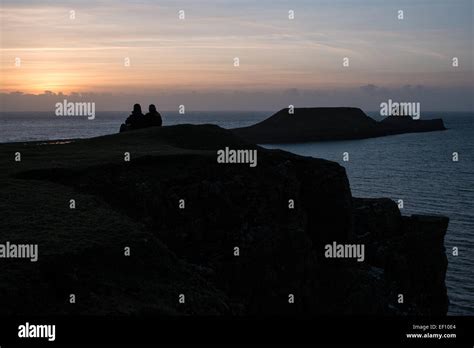 Sunny And Windy Day At Worms Head Hi Res Stock Photography And Images