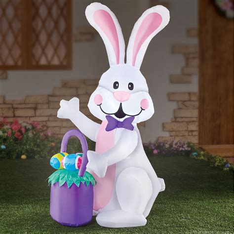 Led Lighted Easter Bunny Inflatable Outdoor Decoration Easter Holiday