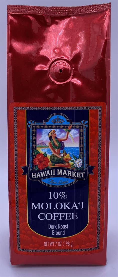 Hawaii Market 10 Molokai Coffee 7 Ounce Ground 610