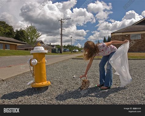 Girl Picking Garbage Image And Photo Free Trial Bigstock