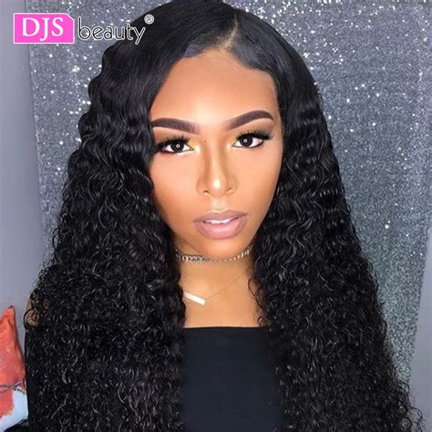 Curly Lace Front Human Hair Wig Peruvian Deep Wave Wigs For Black Women Human Hair Wigs Virgin