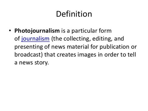 Photojournalism Introduction