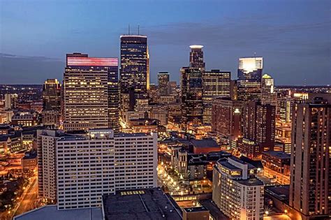Minneapolis Night Skyline Photograph By Doug Wallick Fine Art America