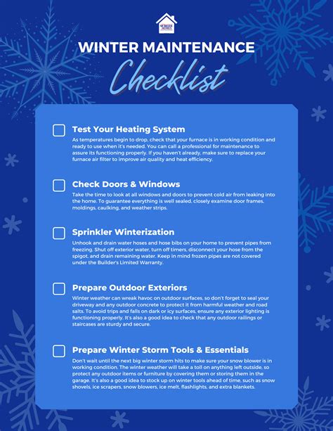 Winter Home Maintenance Checklist Mcbride Homes
