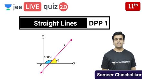 Jee Straight Lines Dpp 1 Class 11 Unacademy Jee Jee Maths