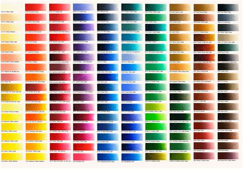 Colors Paint Color Chart Colorful Oil Painting Color Chart