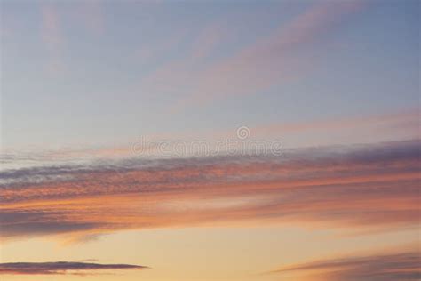 Beautiful Early Morning With Beautiful Clouds At Sky Stock Image